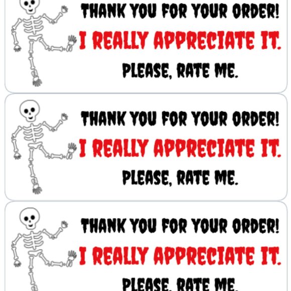 Thank You Stickers Store Closet Label 90 - Picture 2 of 4